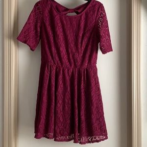 Burgundy dress